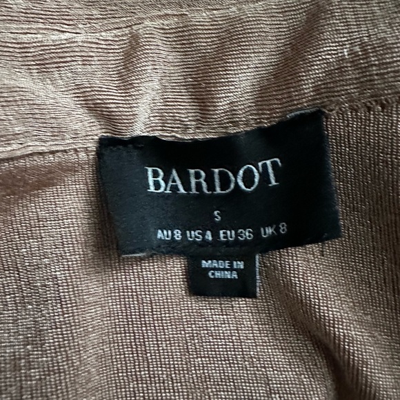 Bardot The Gathered Slinky Dress In Stone Size Small - Picture 8 of 9